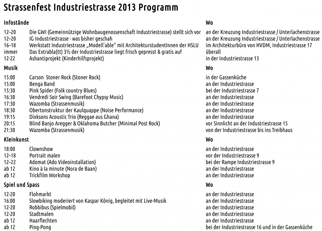 Programm Industriestrassenfest 2013-1